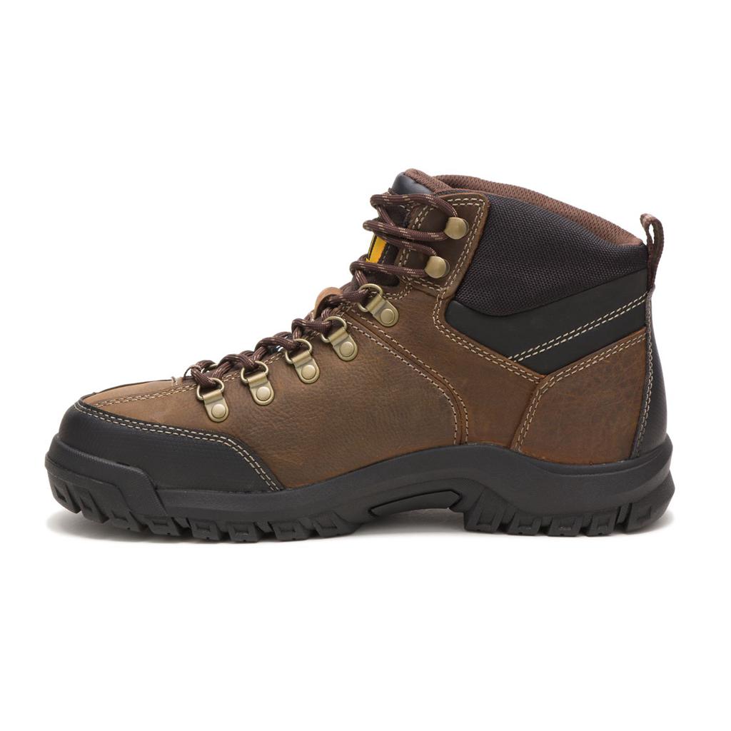 Caterpillar Threshold Waterproof Steel Toe Acél Orrú Csizma Férfi Barna | 4360-DIHWL