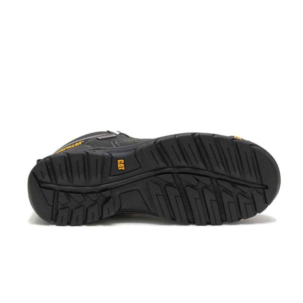 Caterpillar Threshold Waterproof Steel Toe Vízálló Bakancs Férfi Fekete | 5306-USXMB