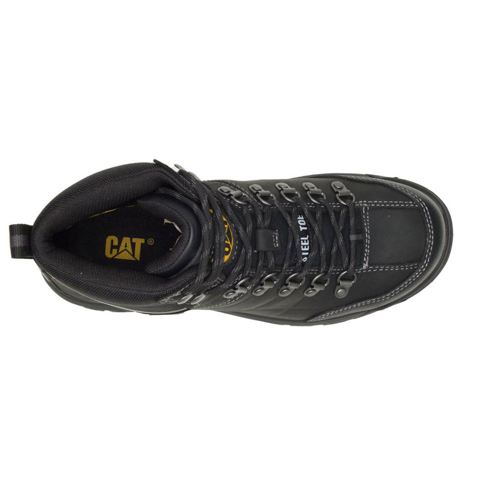 Caterpillar Threshold Waterproof Steel Toe Vízálló Bakancs Férfi Fekete | 5306-USXMB