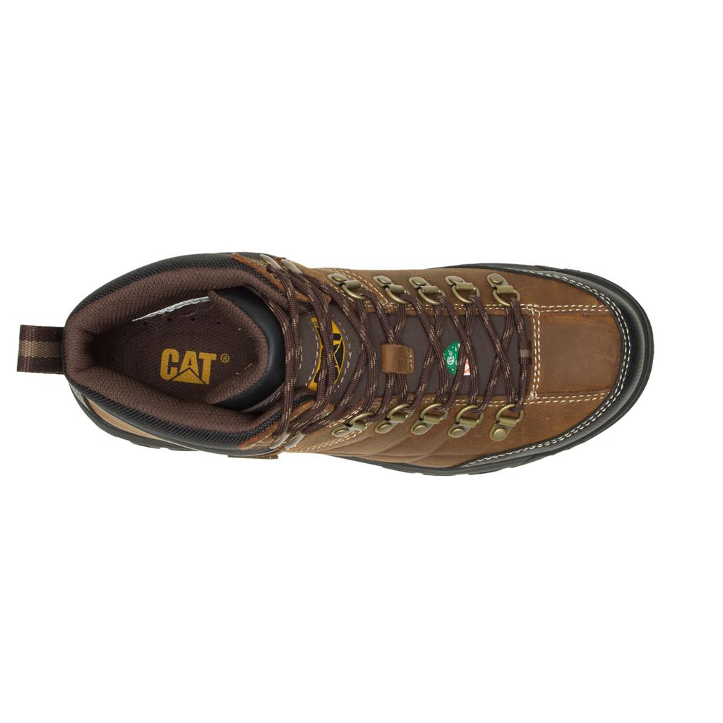 Caterpillar Threshold Waterproof Steel Toe Csa Munkabakancs Férfi Barna | 6832-HULDF