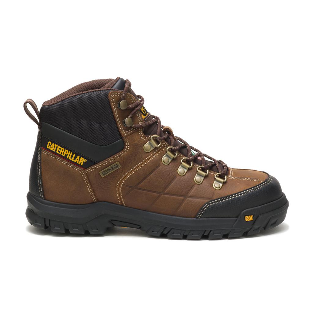 Caterpillar Threshold Waterproof Steel Toe Csa Munkabakancs Férfi Barna | 6832-HULDF