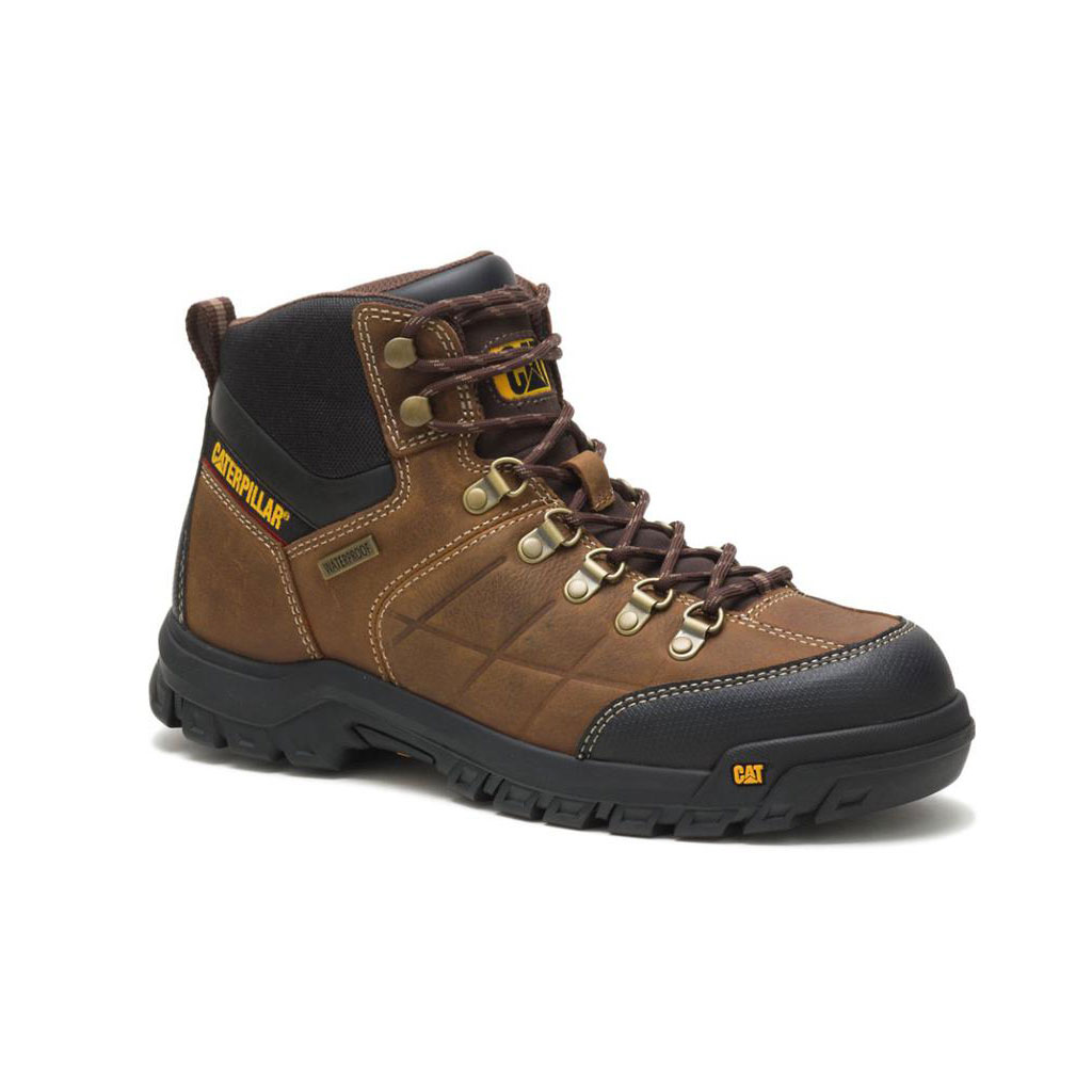 Caterpillar Threshold Waterproof Vízálló Bakancs Férfi Barna | 9207-UQKRZ