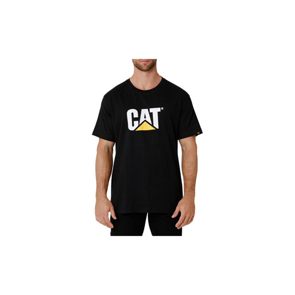 Caterpillar Tm Logo T-Shirts Férfi Fekete | 7509-QNZGF