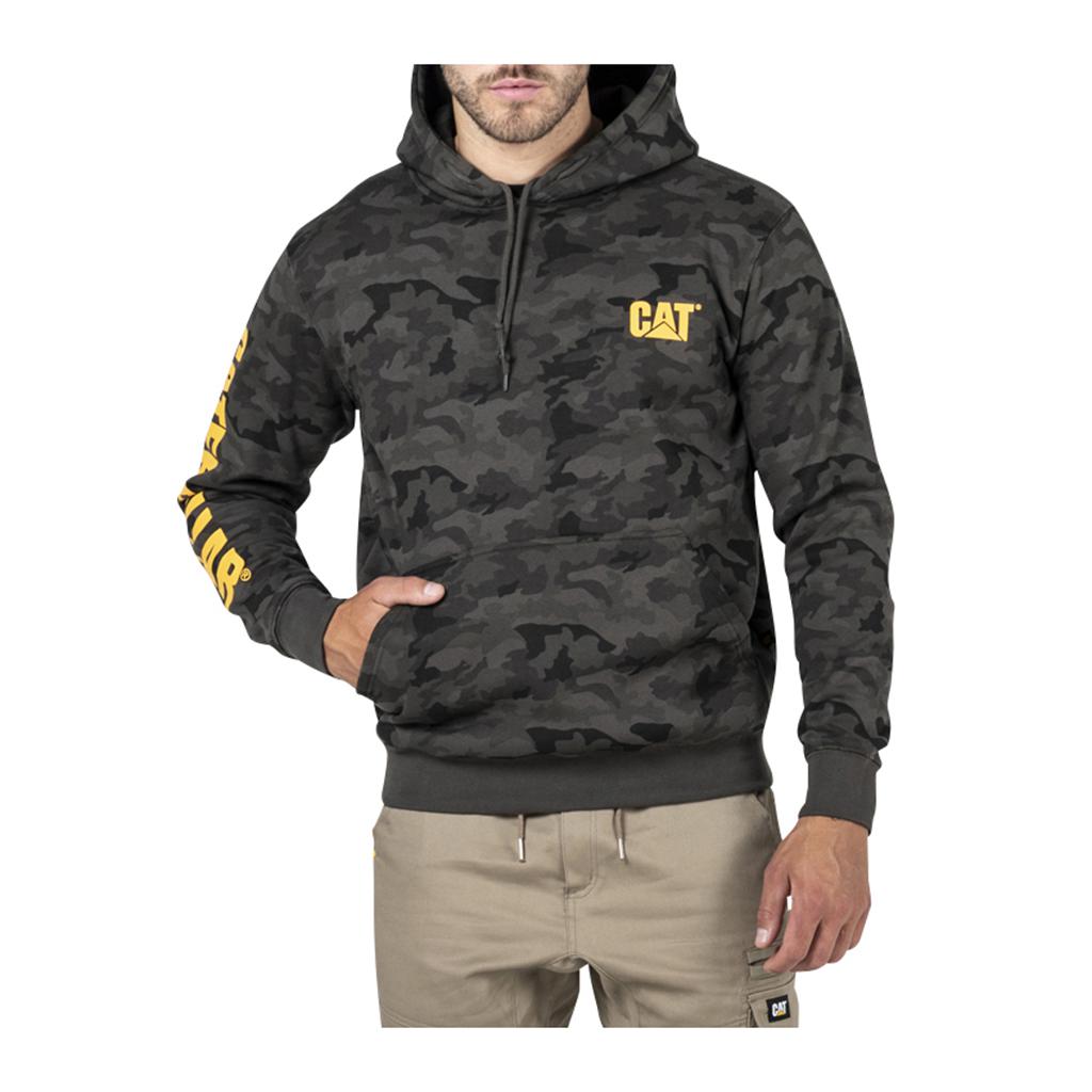 Caterpillar Trademark Banner Csuklyás Sweat Pulóverek Férfi Camo | 4315-AEYOK