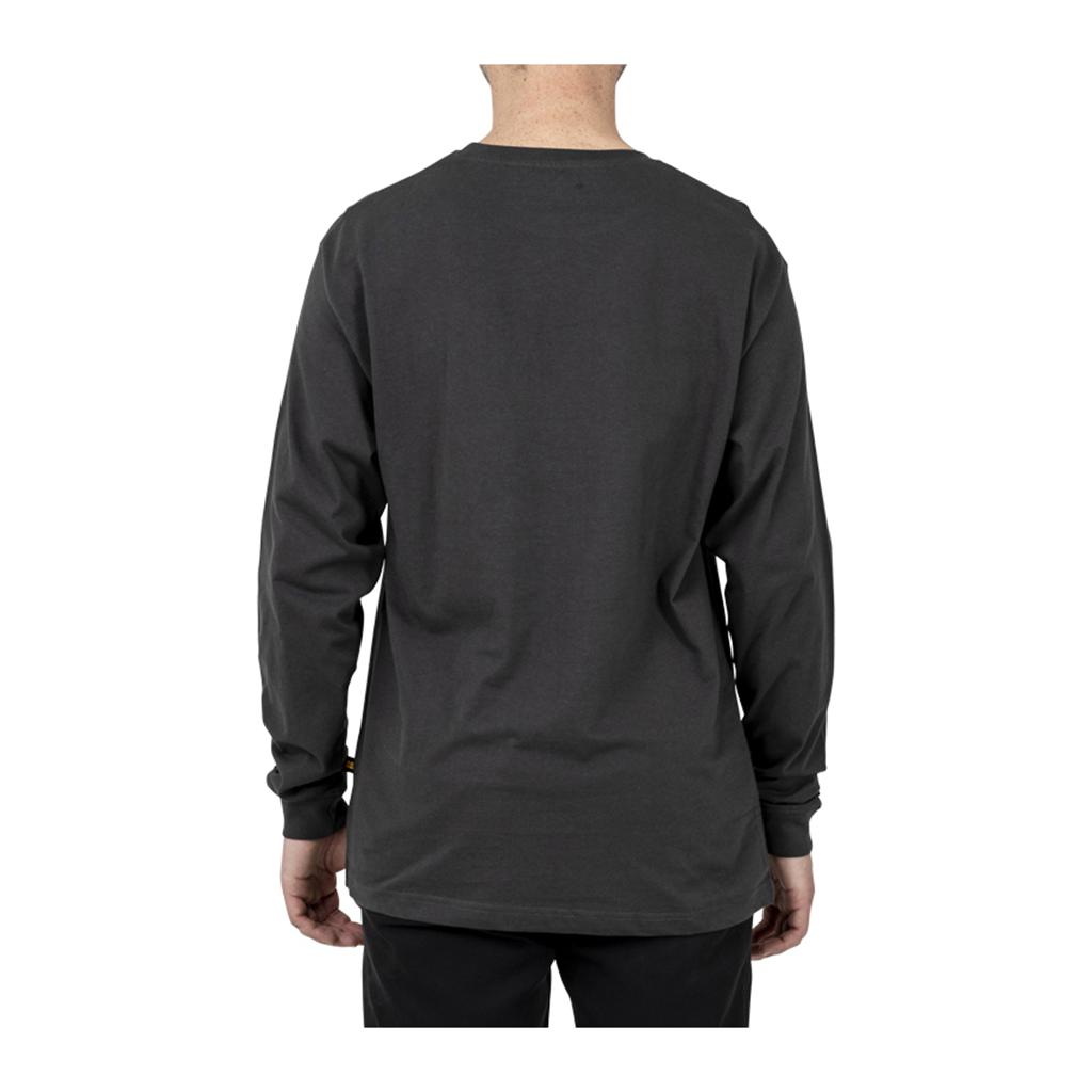 Caterpillar Trademark Banner Long Sleeve T-Shirts Férfi Sötétszürke | 0964-ROFMX