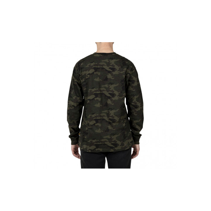 Caterpillar Trademark Banner Long Sleeve Póló Férfi Camo | 7812-DQPSN