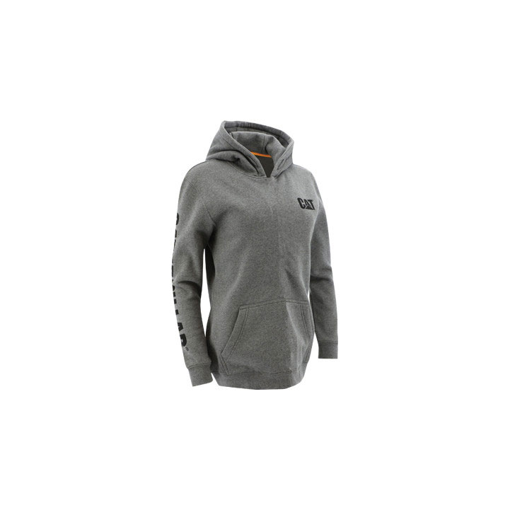 Caterpillar Trademark Banner Pullover Hoodie Pulóverek Női Szürke | 0842-IPRCW