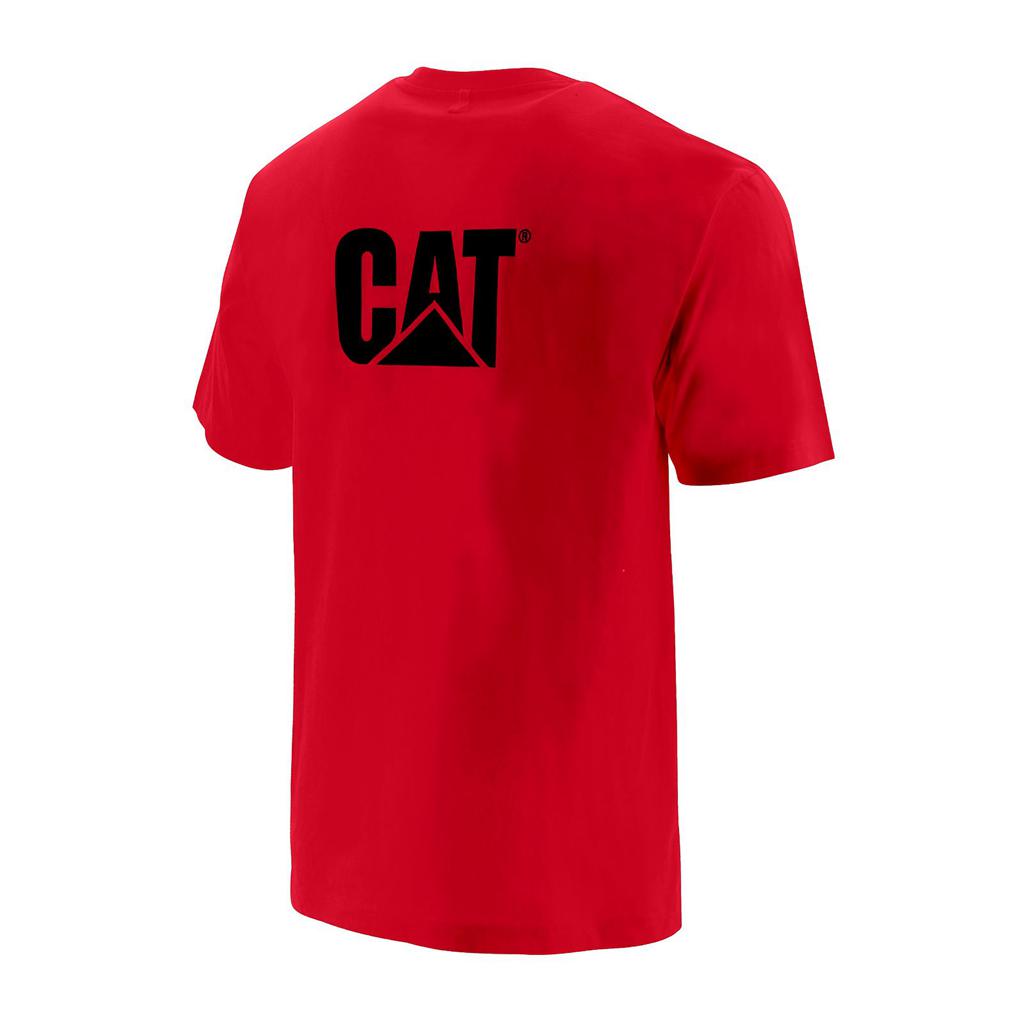 Caterpillar Trademark Pocket T-Shirts Férfi Piros | 1253-RDXFN