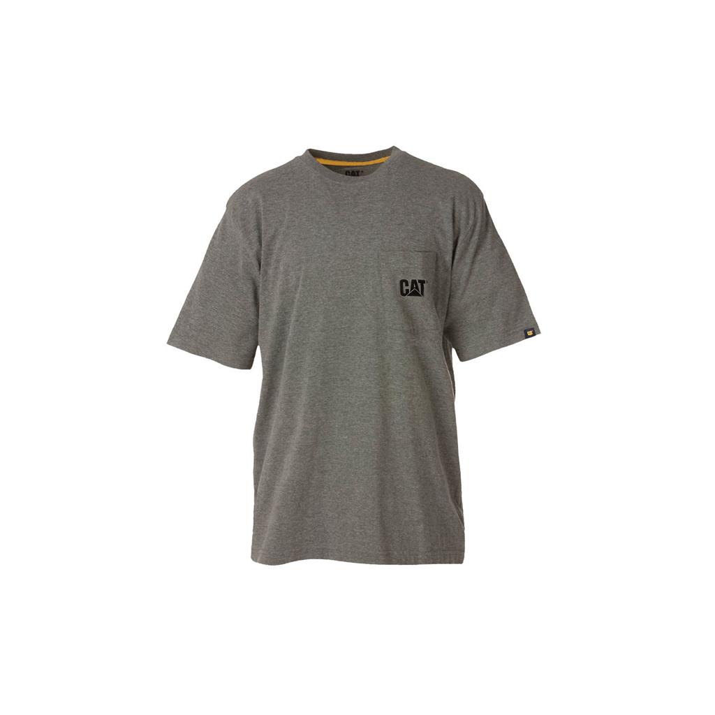 Caterpillar Trademark Pocket T-Shirts Férfi Sötétszürke | 3741-NLIPS