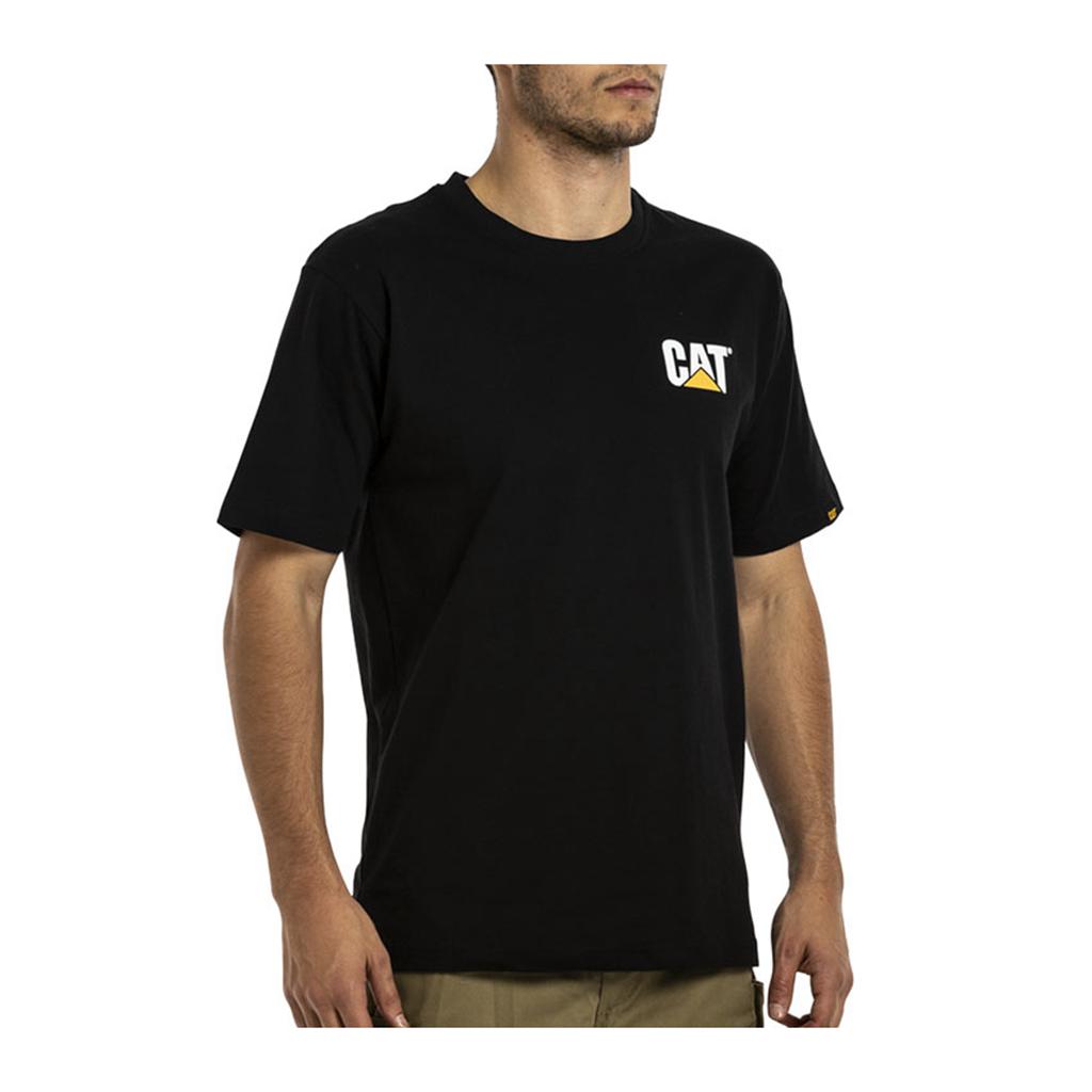 Caterpillar Trademark T-Shirts Férfi Fekete | 0792-PAMYJ