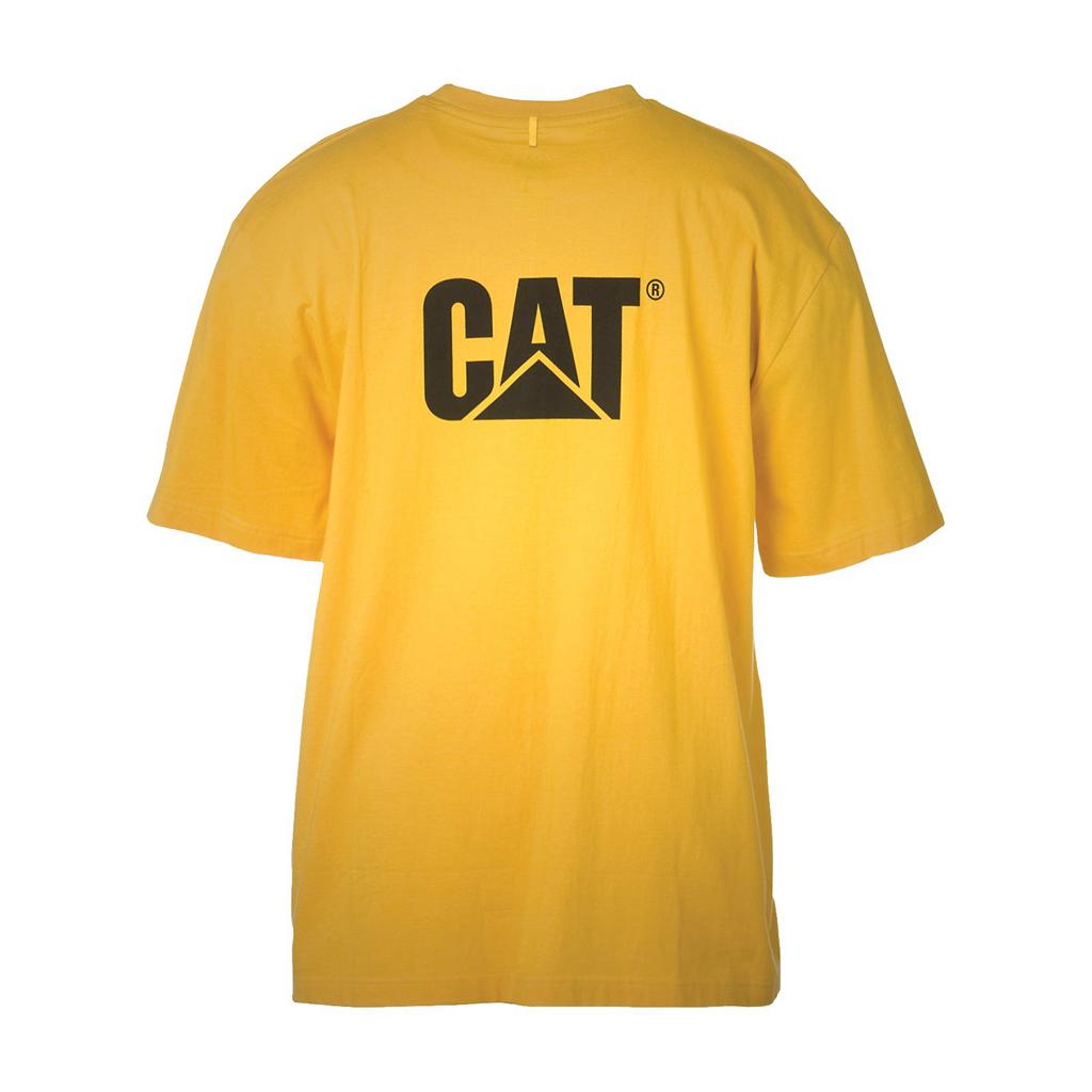 Caterpillar Trademark T-Shirts Férfi Sárga | 3916-VLNZX