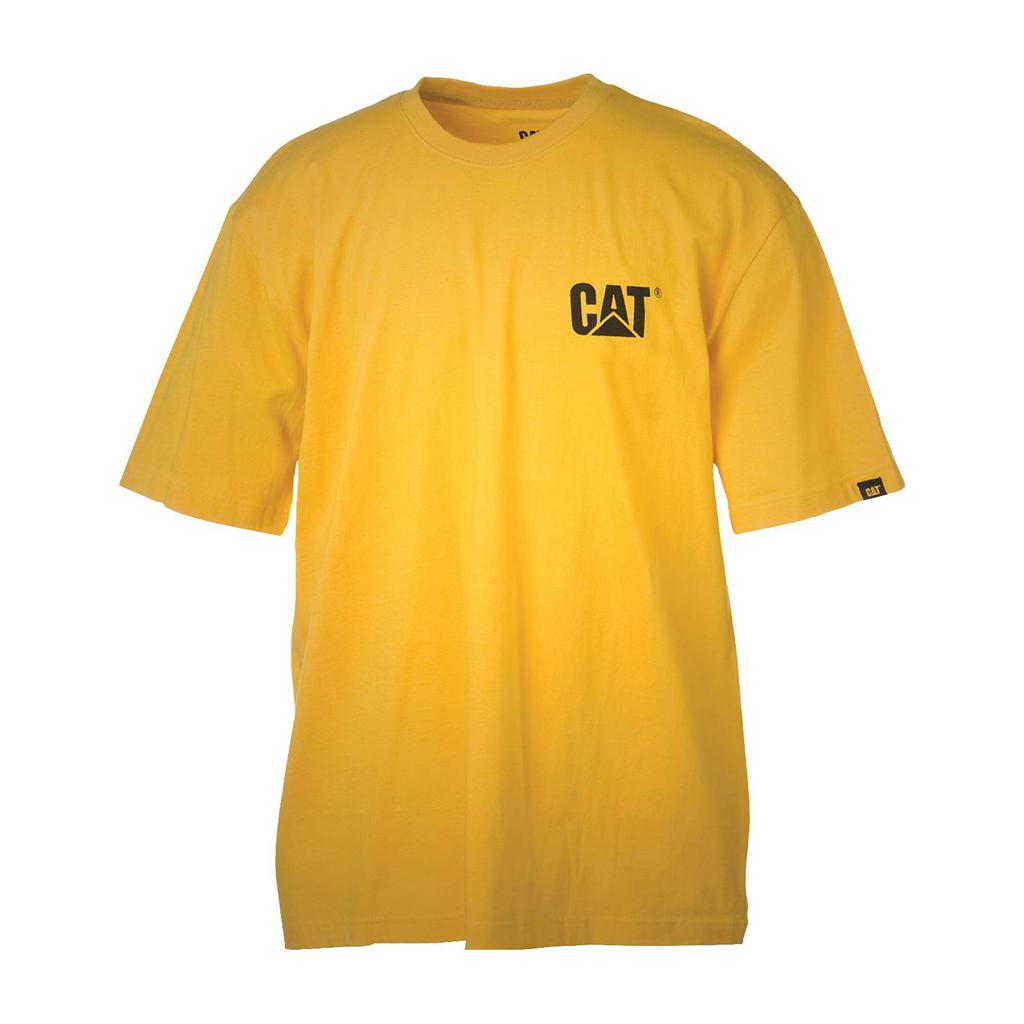 Caterpillar Trademark T-Shirts Férfi Sárga | 3916-VLNZX