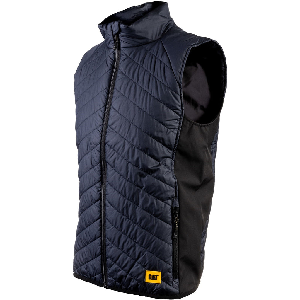 Caterpillar Trades Hibrid Body Warmer Szigetelt Mellények Férfi Sötétkék | 9064-MXQKE