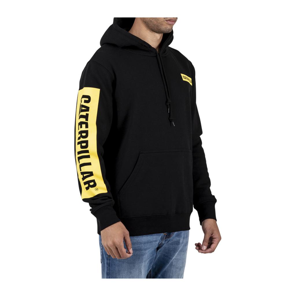 Caterpillar Triton Block Hoody Pulóverek Férfi Black/Yellow | 8720-LOSVC