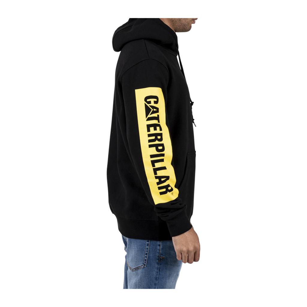 Caterpillar Triton Block Hoody Pulóverek Férfi Black/Yellow | 8720-LOSVC