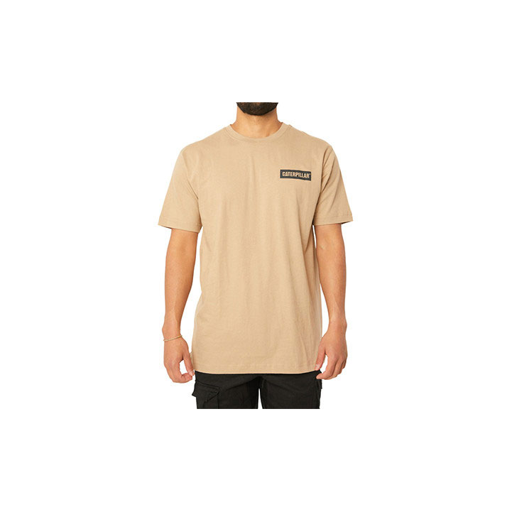 Caterpillar Triton Block Rövid Sleeve Póló Férfi Khaki | 9284-QLVNG