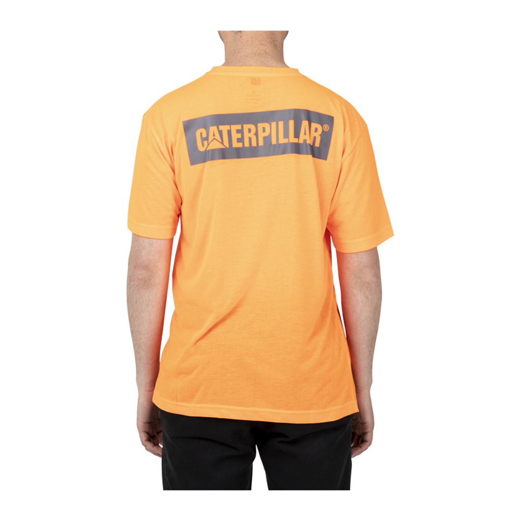 Caterpillar Triton Block S/S T-Shirts Férfi Narancssárga | 0857-JFHBW