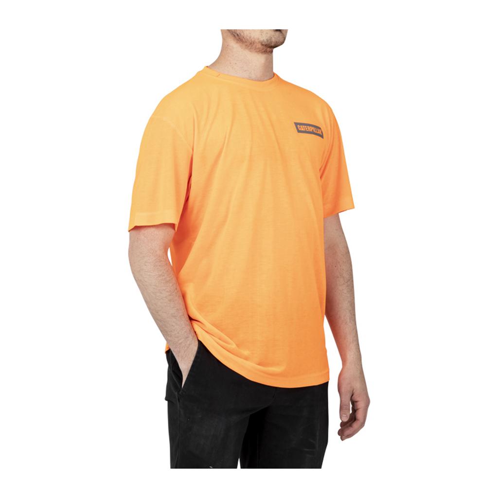 Caterpillar Triton Block S/S T-Shirts Férfi Narancssárga | 0857-JFHBW