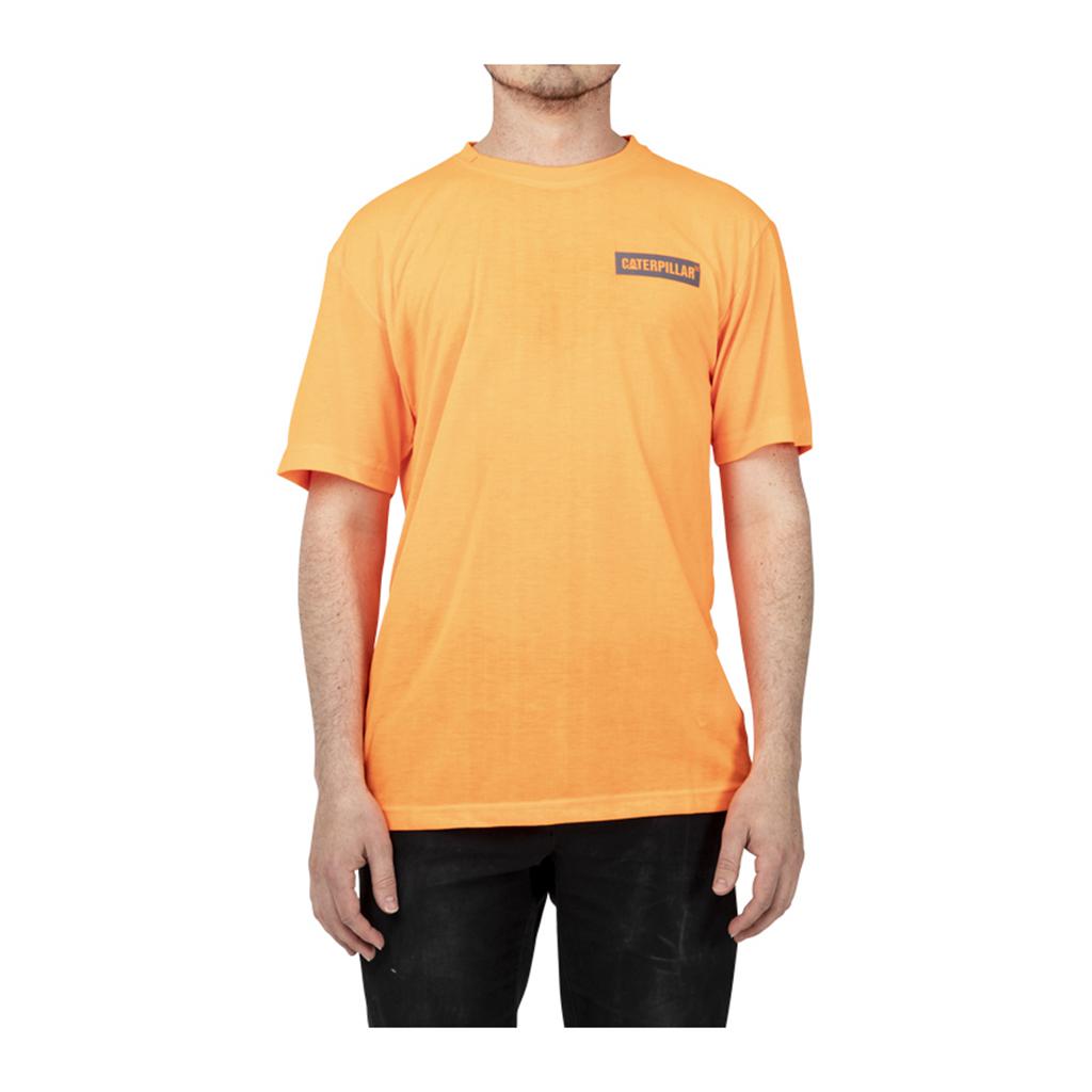 Caterpillar Triton Block S/S T-Shirts Férfi Narancssárga | 0857-JFHBW