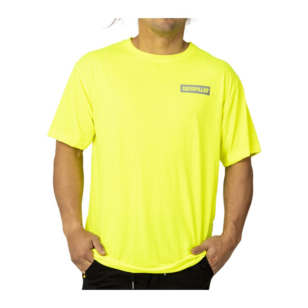 Caterpillar Triton Block S/S T-Shirts Férfi Sárga | 2689-MXOPC