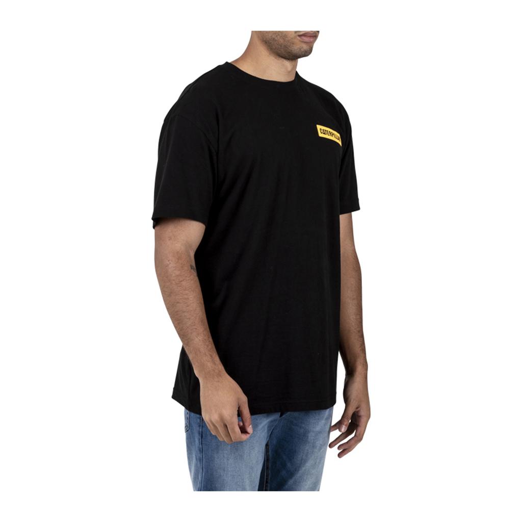 Caterpillar Triton Block S/S T-Shirts Férfi Fekete | 9638-QBAMU