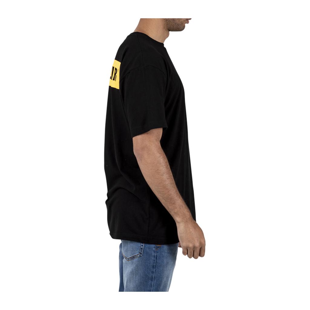 Caterpillar Triton Block S/S T-Shirts Férfi Fekete | 9638-QBAMU