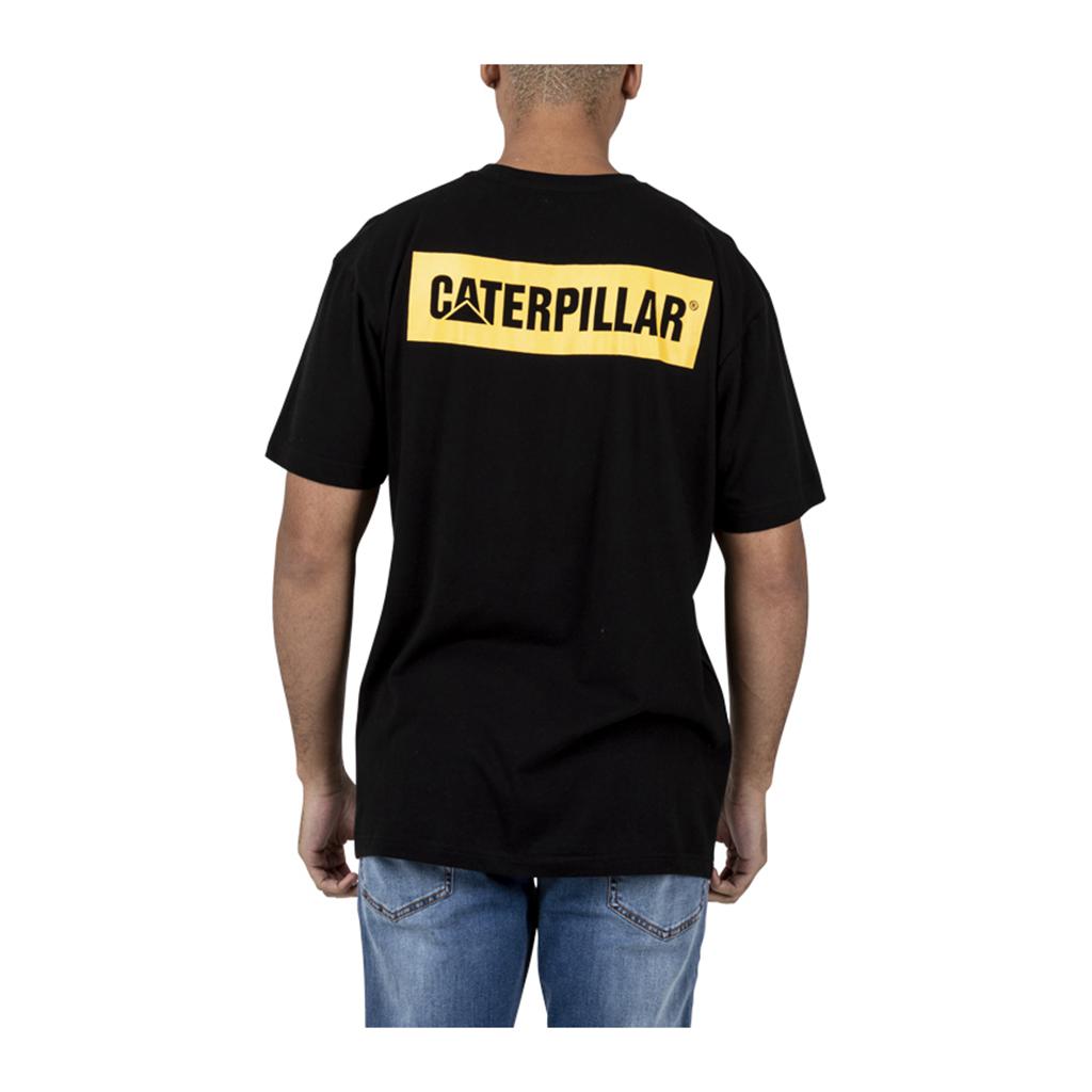 Caterpillar Triton Block S/S T-Shirts Férfi Fekete | 9638-QBAMU