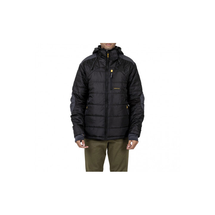 Caterpillar Triton Insulated Puffer Kabát Férfi Fekete | 9452-WCGQA