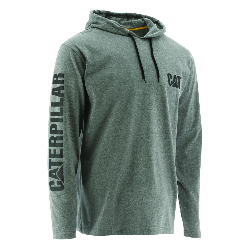 Caterpillar Upf Csuklyás Banner L/S Pulóverek Férfi Sötétszürke | 2610-ZXHOM