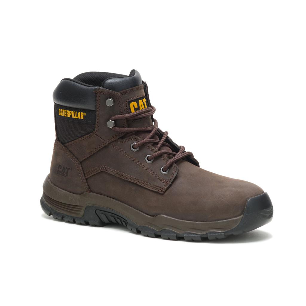 Caterpillar Upholder Waterproof Steel Toe Munkabakancs Férfi Sötétcsokoládé | 0769-RXMFU