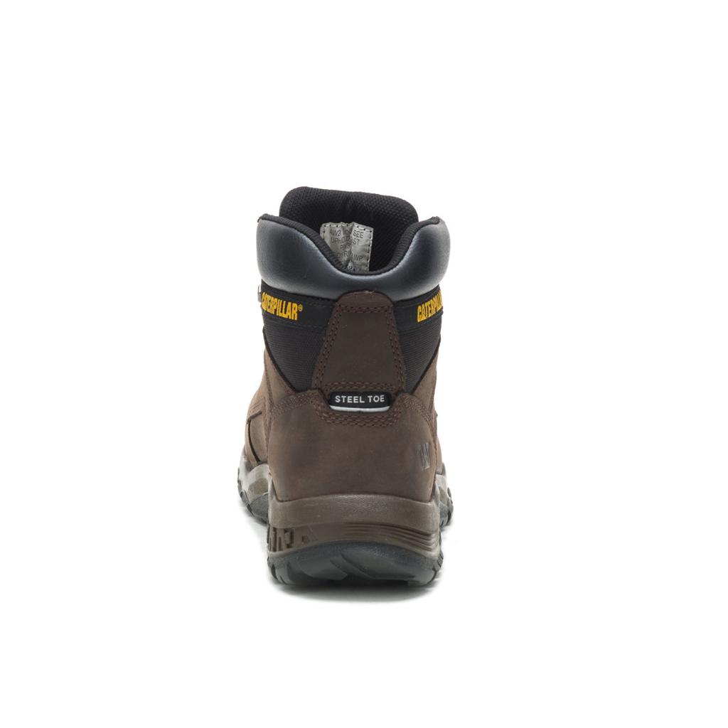 Caterpillar Upholder Waterproof Steel Toe Acél Orrú Csizma Férfi Sötétcsokoládé | 6740-JTHSR