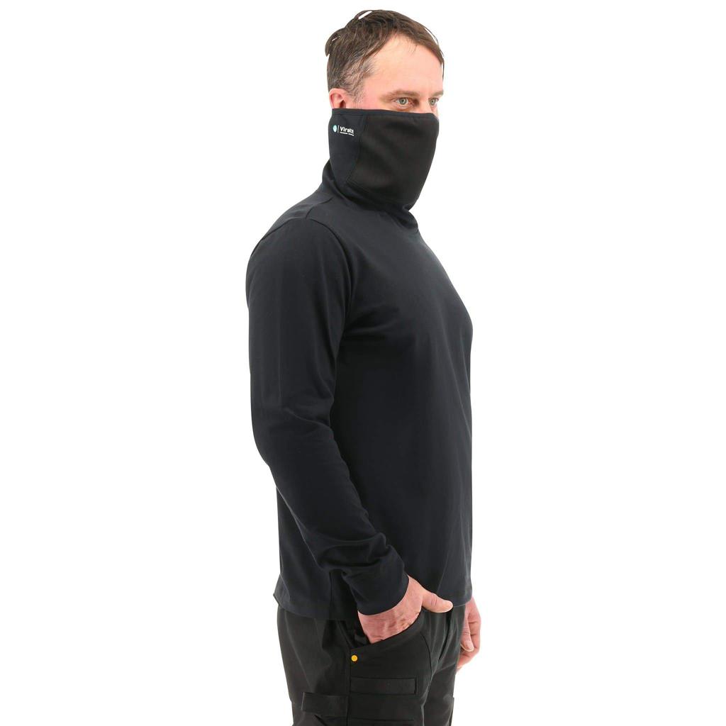 Caterpillar Viral Off L/S Gaiter T-Shirts Férfi Fekete | 4125-XHULO