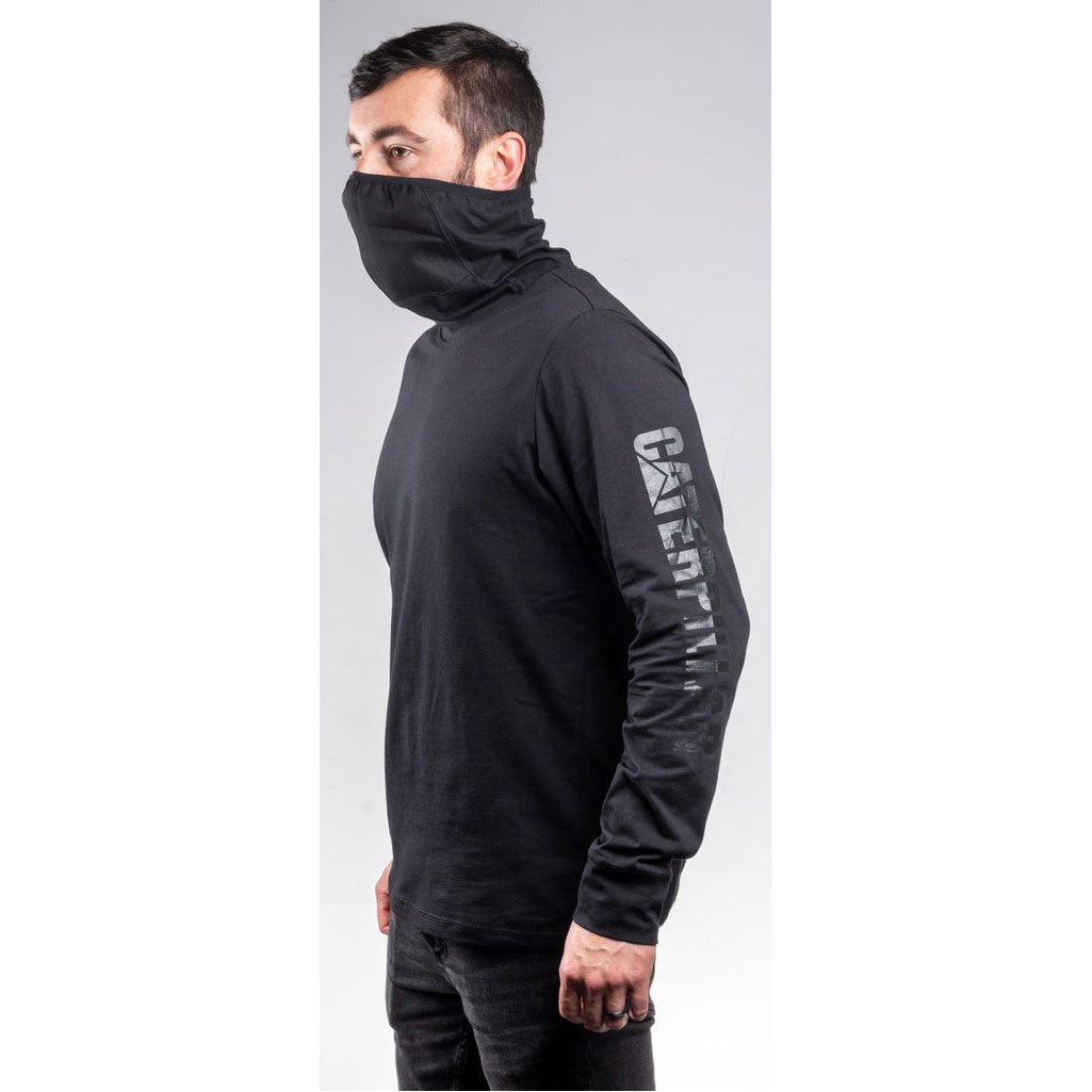 Caterpillar Viraloff Long Sleeve Gaiter Póló Férfi Fekete | 2947-QONJX