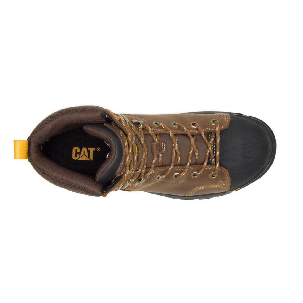 Caterpillar Wellspring Metatarsal Guard Steel Toe Vízálló Bakancs Férfi Barna | 3710-MXFTJ