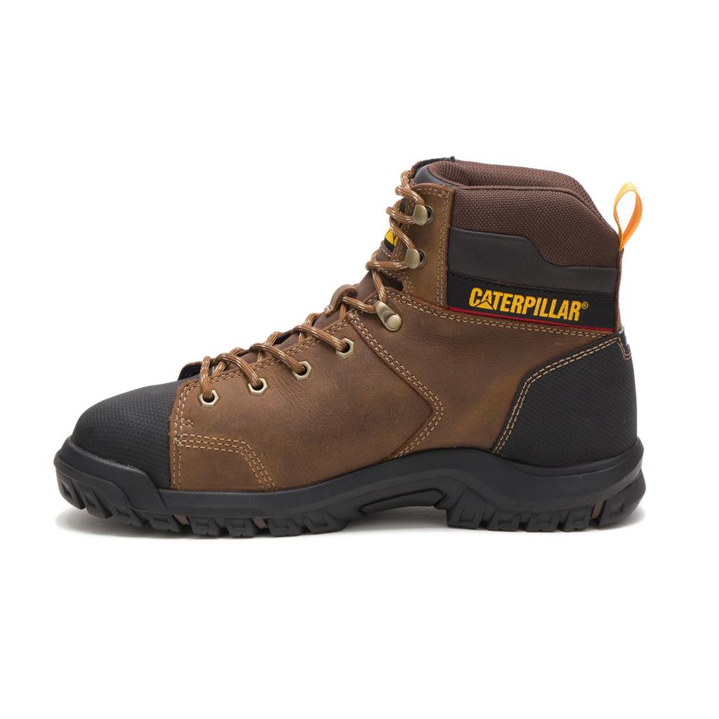 Caterpillar Wellspring Waterproof Metatarsal Guard Steel Toe Munkabakancs Férfi Barna | 0281-FWRYQ