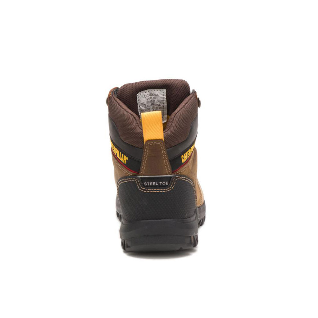 Caterpillar Wellspring Waterproof Metatarsal Guard Steel Toe Vízálló Bakancs Női Barna | 0872-BEFTC