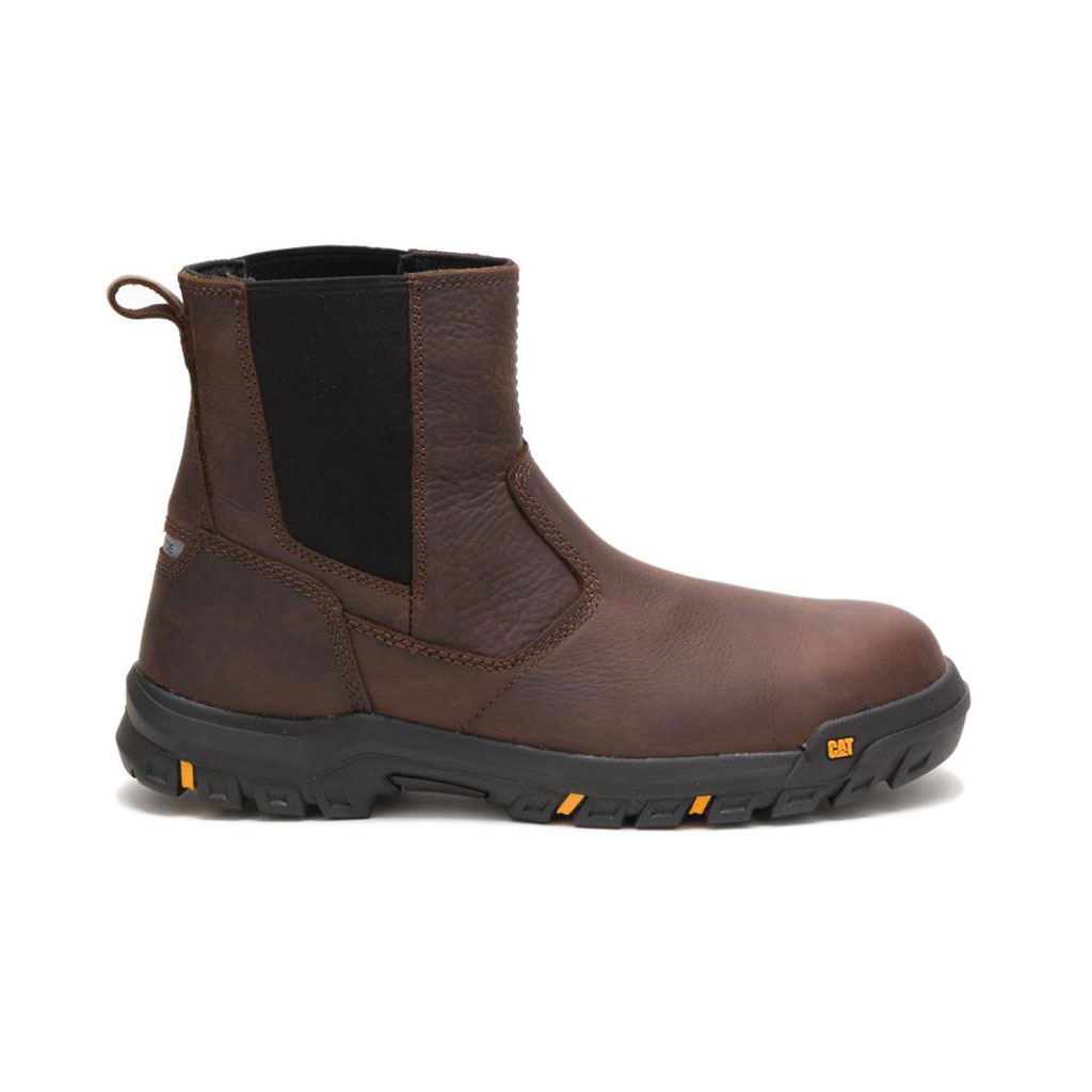 Caterpillar Wheelbase Steel Toe Csizma Pull-On Férfi Barna | 3894-PKLTQ