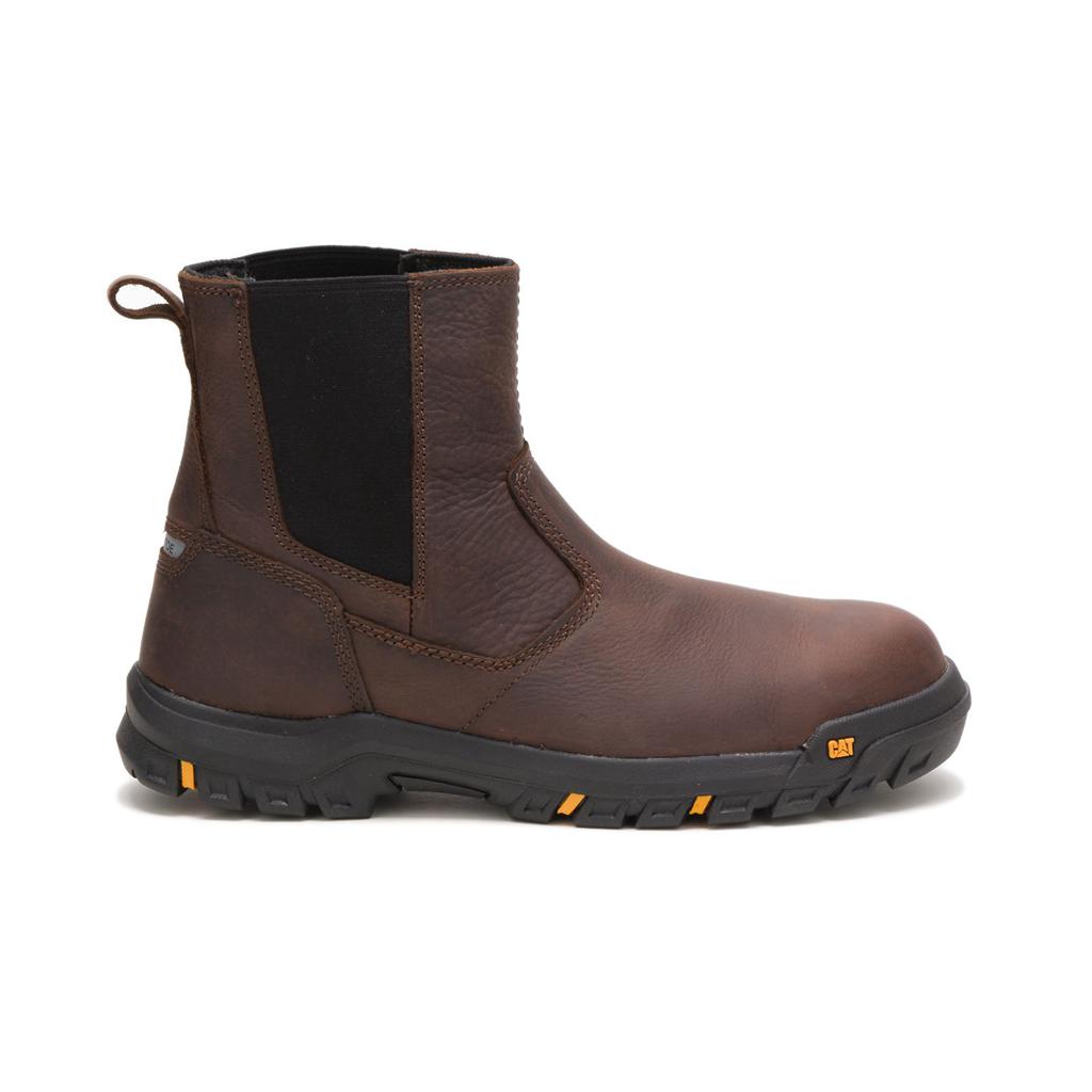 Caterpillar Wheelbase Steel Toe Munkabakancs Férfi Barna | 5791-NKYVL