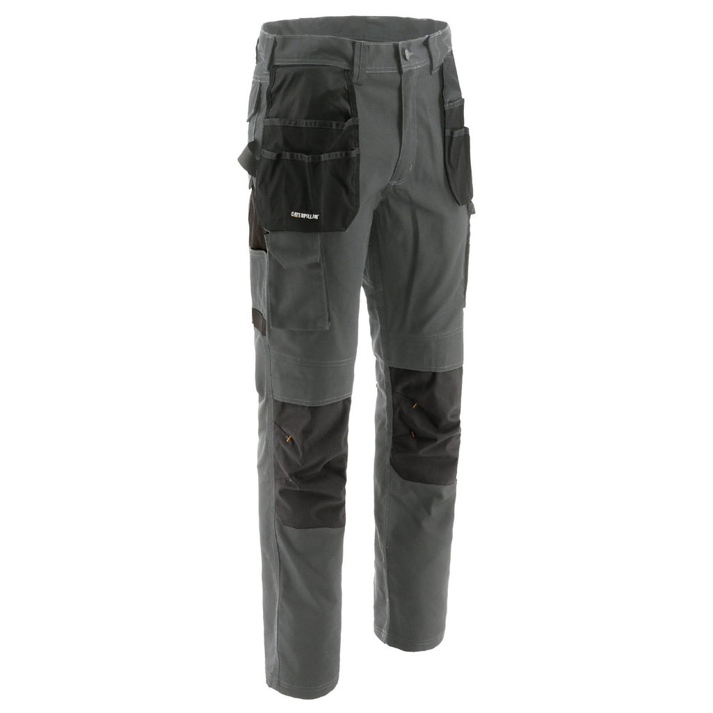 Caterpillar 30" Leg Essentials Knee Pocket Munka Nadrág Férfi Sötétszürke | 7698-BVRML