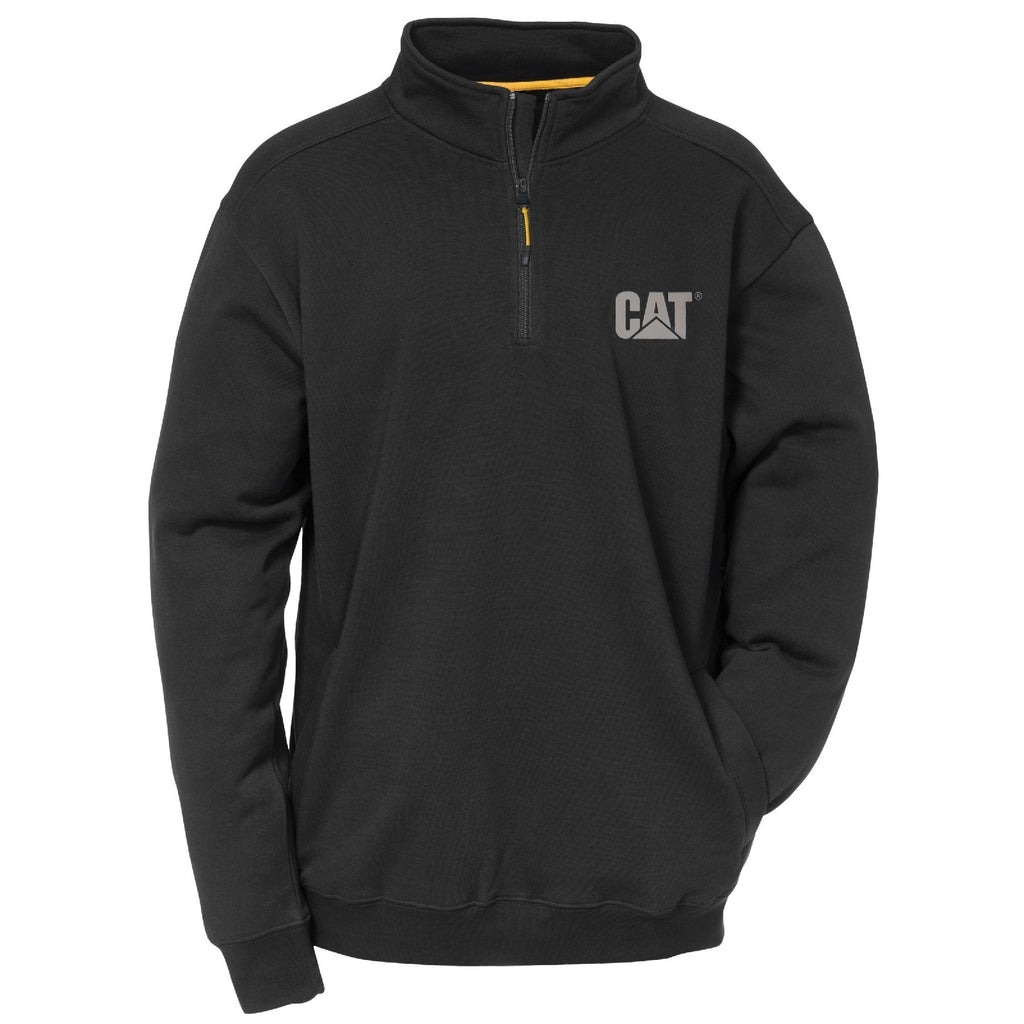 Caterpillar Canyon 1/4 Zip Pulóverek Férfi Fekete | 4763-MJKBG