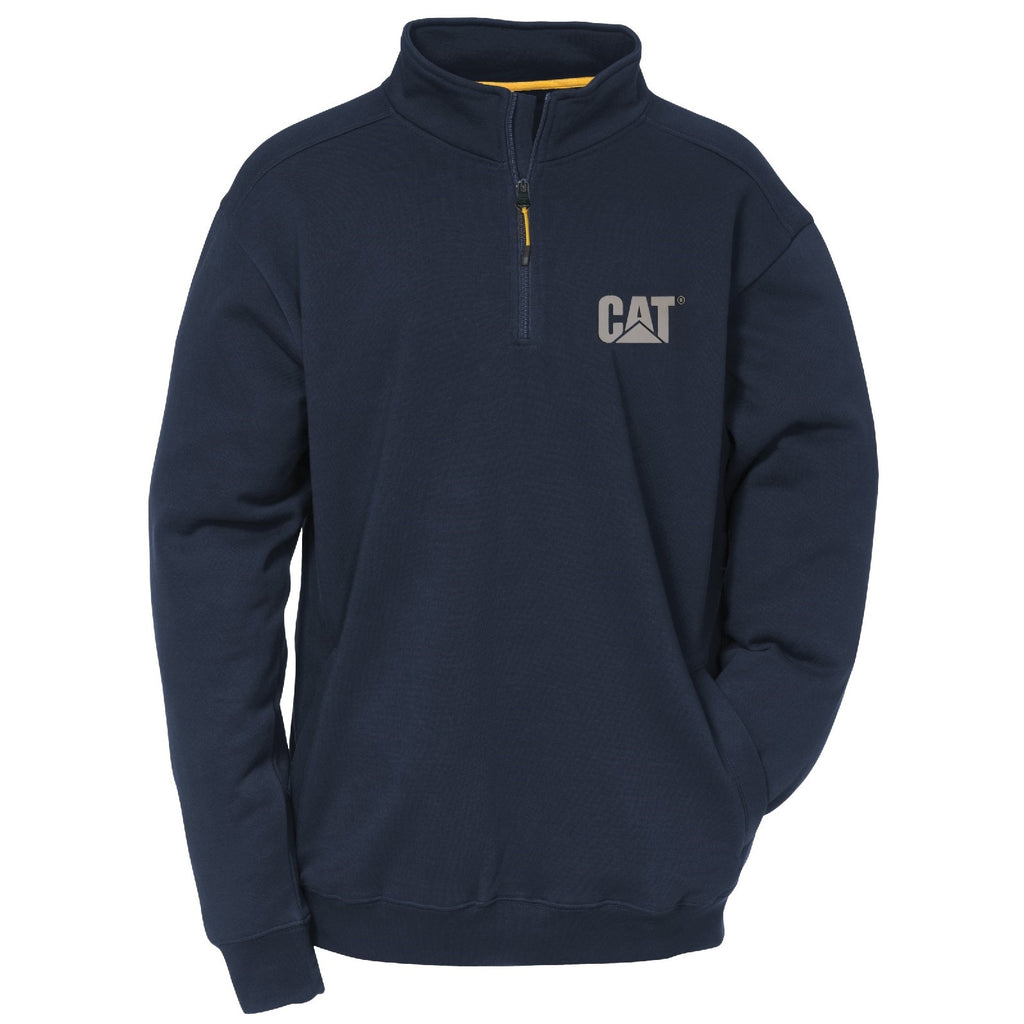 Caterpillar Canyon 1/4 Zip Pulóverek Férfi Sötétkék | 8170-JFYPG