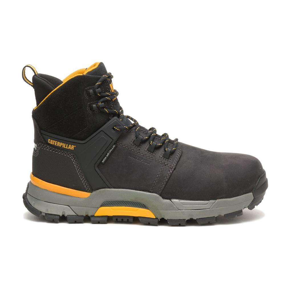 Caterpillar Cat Edge Waterproof Nano Toe Munkabakancs Férfi Fekete | 7431-WGYPF