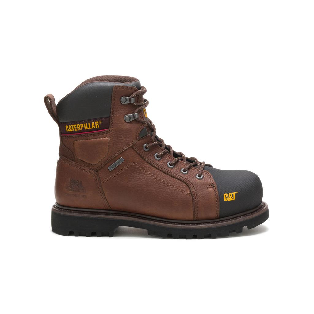 Caterpillar Control 6" Waterproof Tx Composite Toe Csa Munkabakancs Férfi Barna | 2136-NKRSX