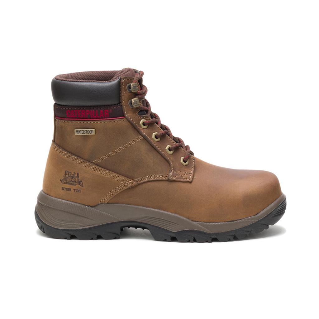 Caterpillar Dryverse 6" Waterproof Steel Toe Acél Orrú Csizma Női Sötétbarna | 3208-SVNDF