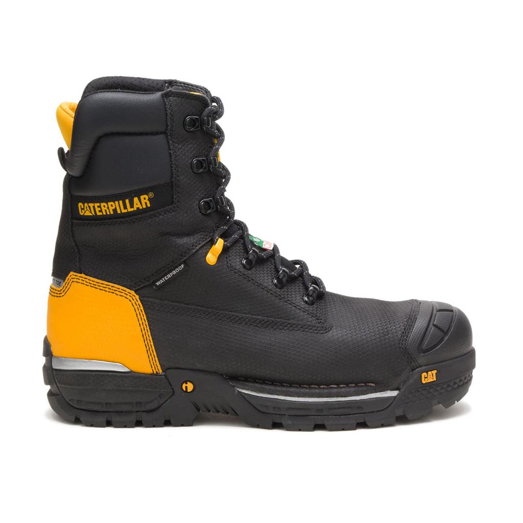 Caterpillar Excavator Lt 8" Waterproof Tx Composite Toe Csa Munkabakancs Férfi Fekete | 4180-IMXPW