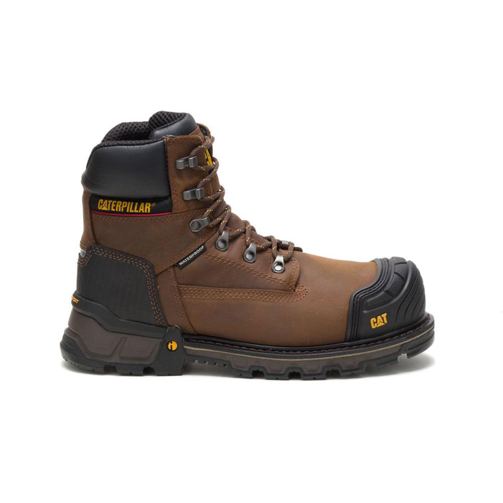 Caterpillar Excavator Xl 6" Waterproof Composite Toe - 6" Safetys Vízálló Bakancs Férfi Sötétbarna | 0951-EMDLS