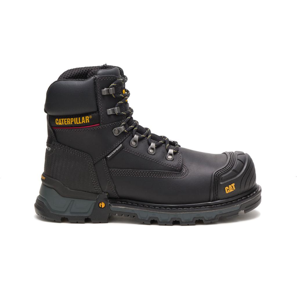 Caterpillar Excavator Xl 6" Waterproof Composite Toe Munkabakancs Férfi Fekete | 2849-ALRHZ