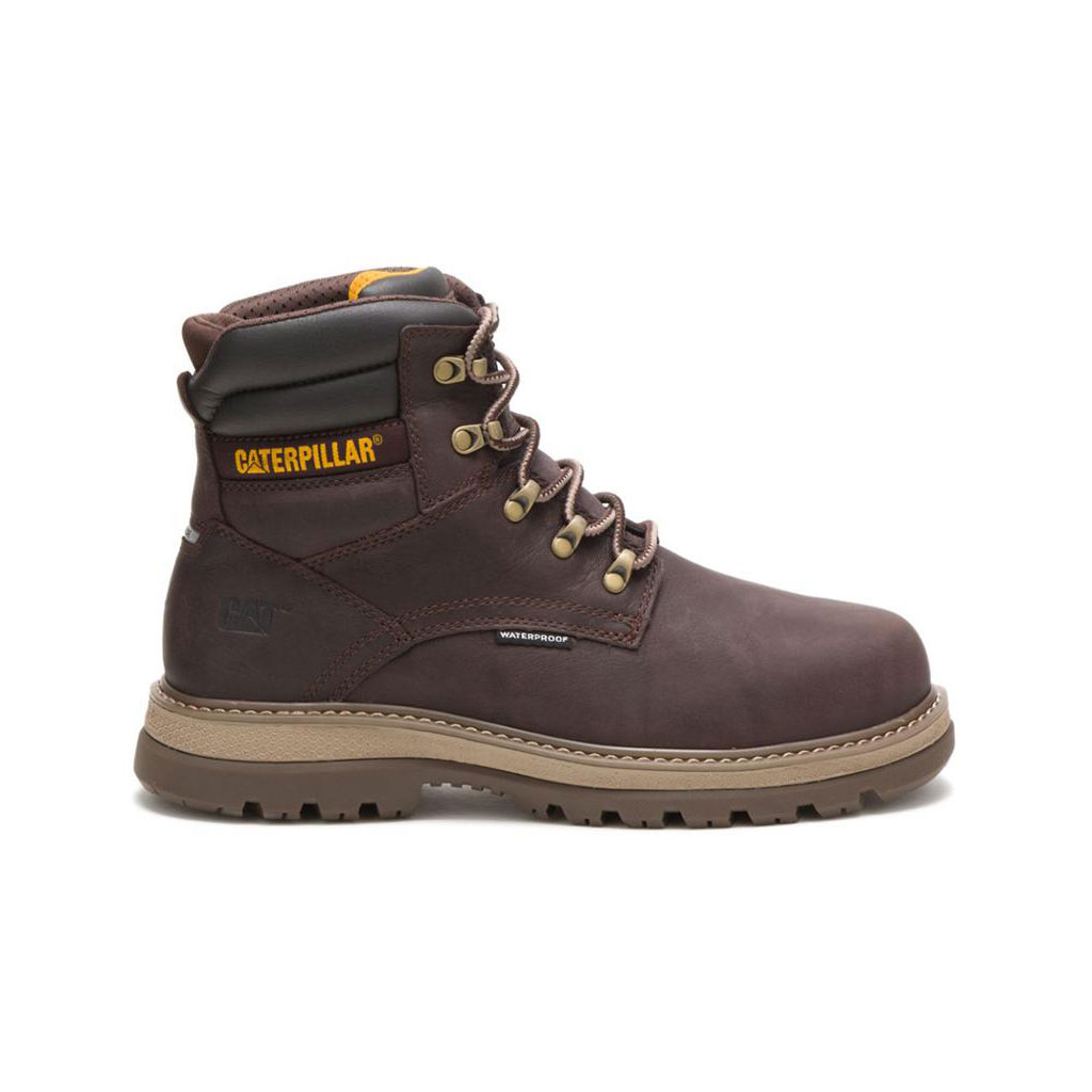 Caterpillar Fairbanks 6" Waterproof Steel Toe - 6" Vízálló Bakancs Férfi Bordó | 5671-BGCDY