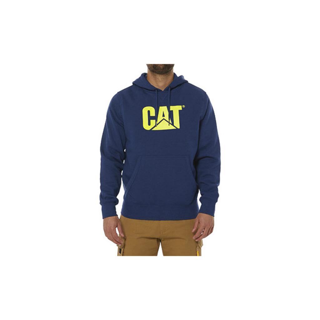 Caterpillar Foundation Csuklyás Sweatshirt Kabát Férfi Kék | 6037-YFWIL