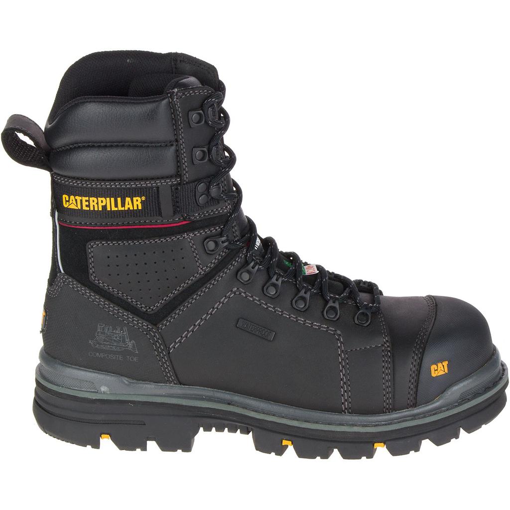 Caterpillar Hauler 8" Waterproof Composite Toe Csa Munkabakancs Férfi Fekete | 3024-XHZYQ